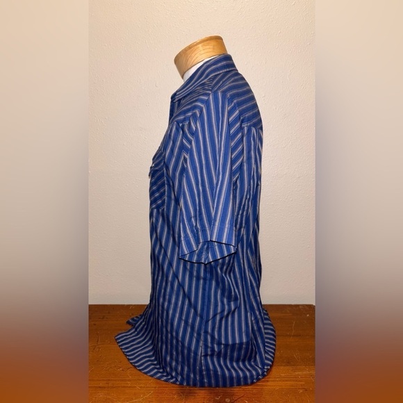 Ely Cattleman Pearl Snap Button Down Shirt - Size Large Tall - Picture 6 of 8